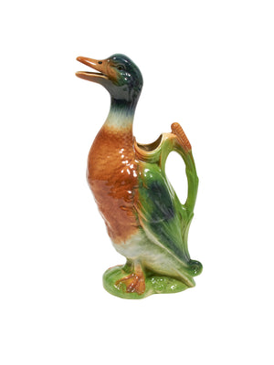  Vintage Saint Clément Majolica Duck Pitcher 1930s Weston Table 