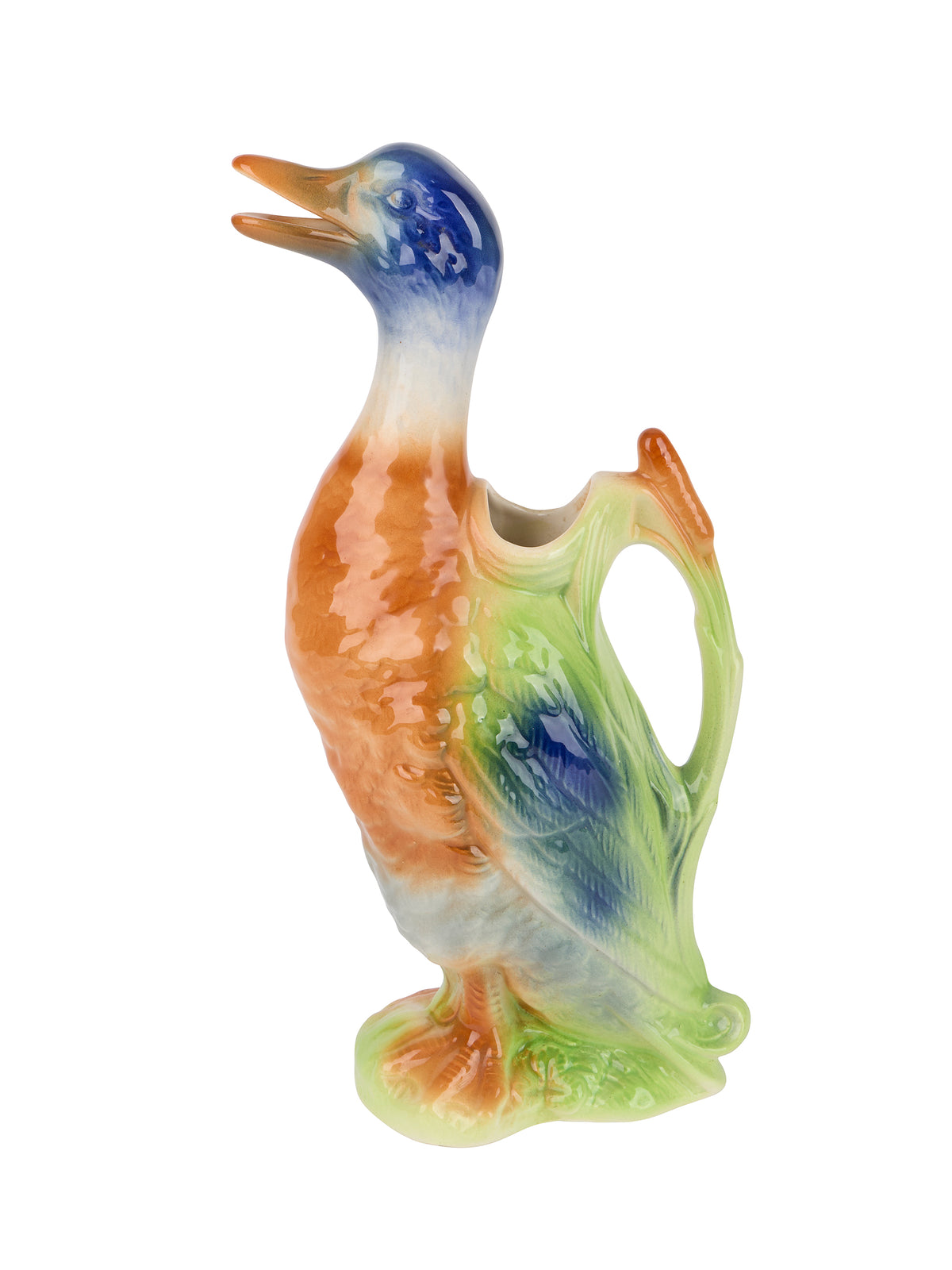 Vintage Saint Clement Majolica Duck Pitcher Four Weston Table