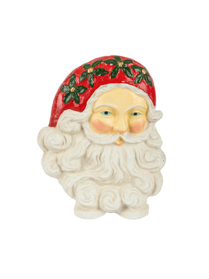  Vintage Santa with Stocking Garland Cast Iron Doorstop Weston Table 