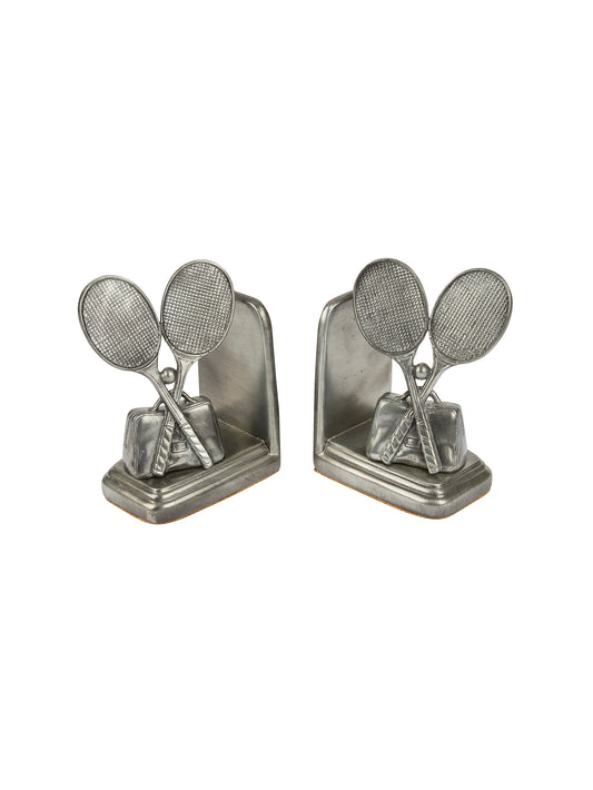 Vintage Sarsaparilla Pewter Tennis Bookends Weston Table