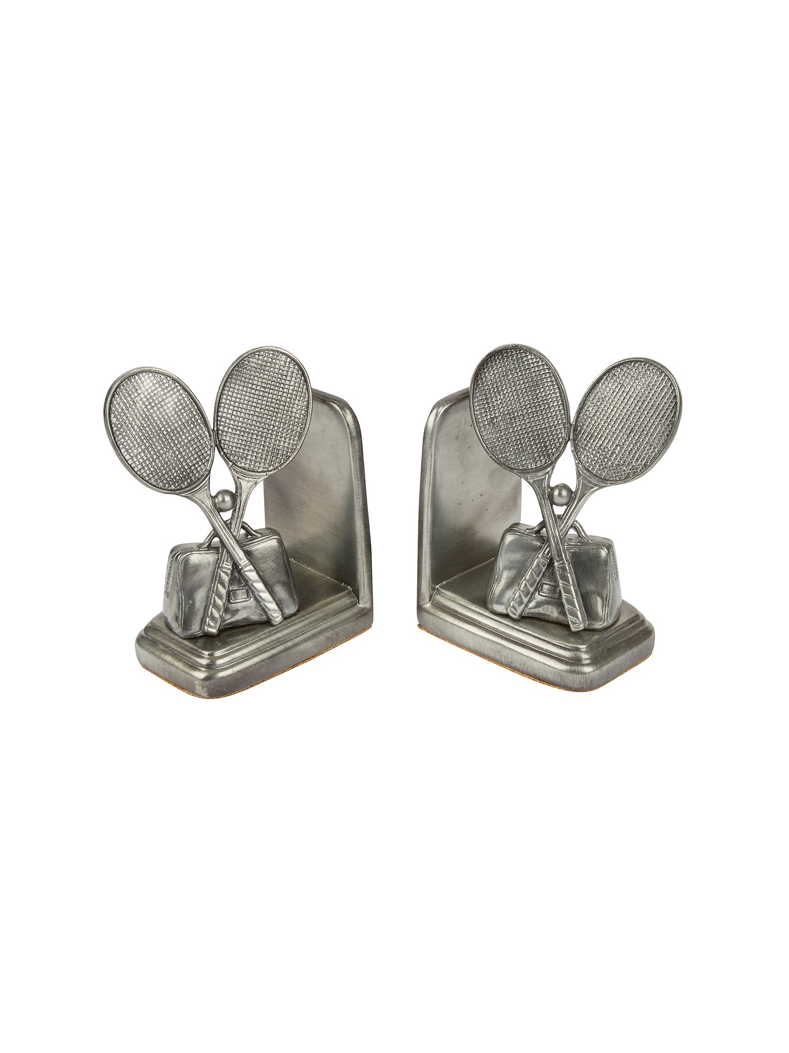 Vintage Sarsaparilla Pewter Tennis Bookends Weston Table