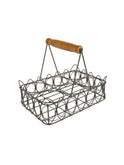 Vintage Scalloped Edge Wire Bistro Glass Caddy Weston Table