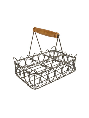  Vintage Scalloped Edge Wire Bistro Glass Caddy Weston Table 