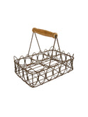 Vintage Scalloped Edge Wire Bistro Glass Caddy Weston Table