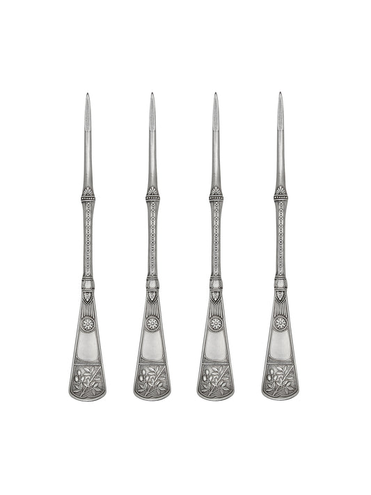Vintage Silver Plate Crab Picks Set of Four Weston Table
