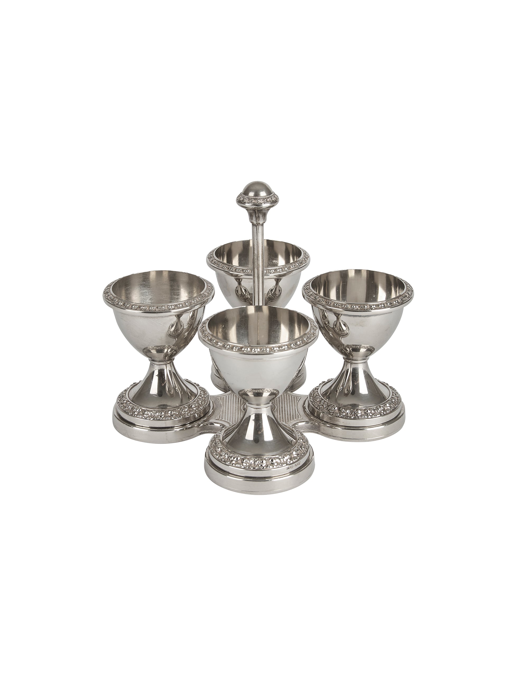 Vintage Silver Plate Egg Cup Caddy Weston Table