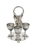 Vintage Silver Plate Egg Cup Caddy Seven Weston Table