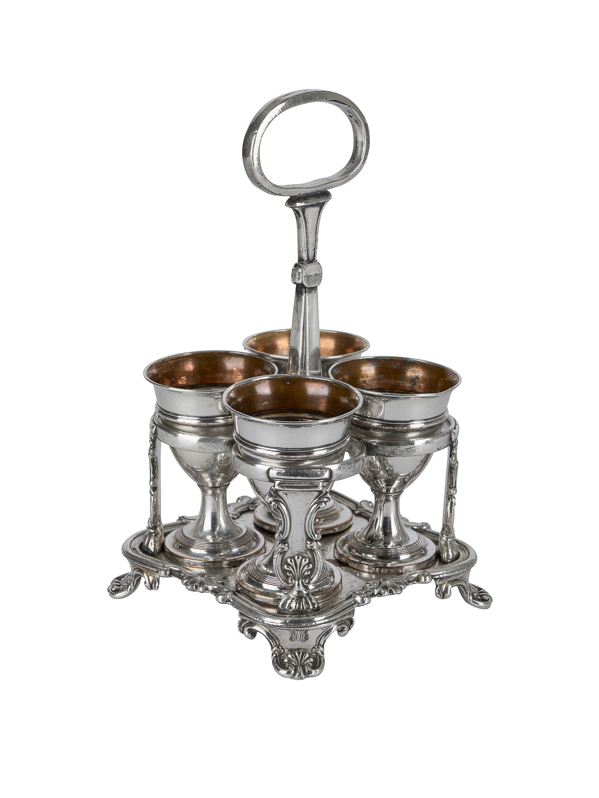 Vintage Silver Plate Egg Cup Caddy Weston Table