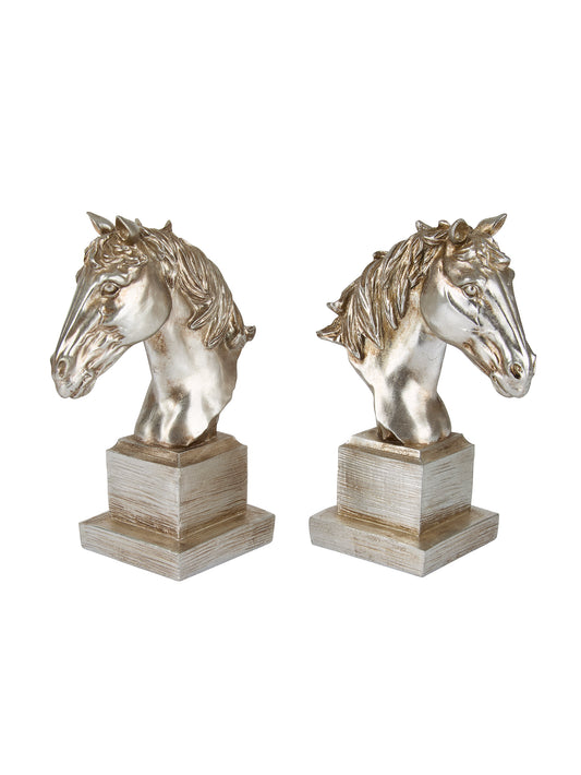 Vintage Silver Stallion Bookends Weston Table