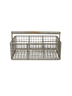  Vintage Six Compartment Wire Caddy Weston Table 