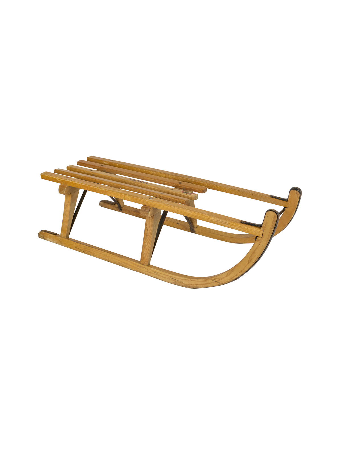 Vintage Small Wood Sled Four Weston Table