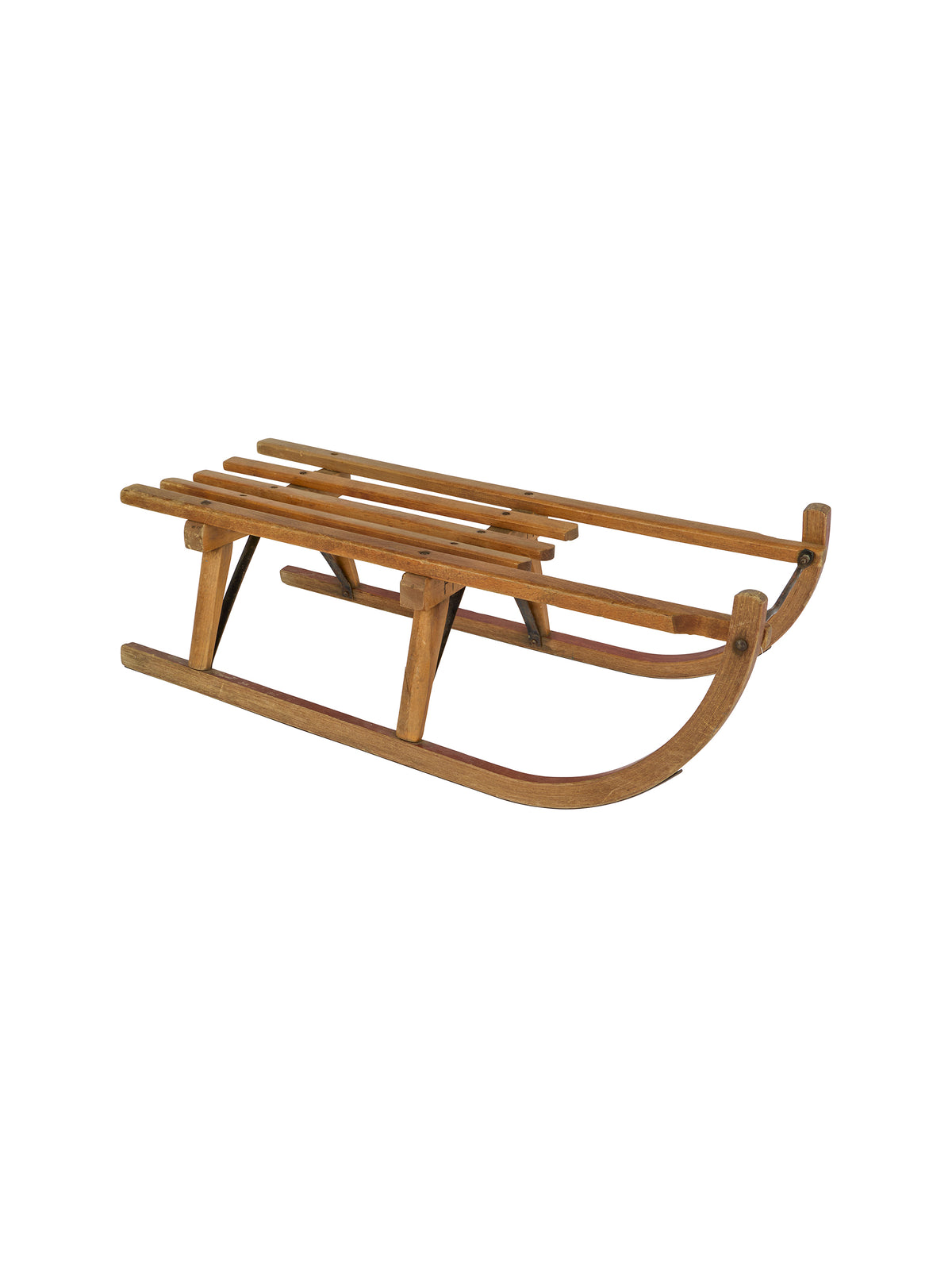 Vintage Small Wood Sled Three Weston Table