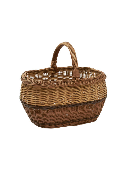 Vintage Striped Basket with Handle Weston Table