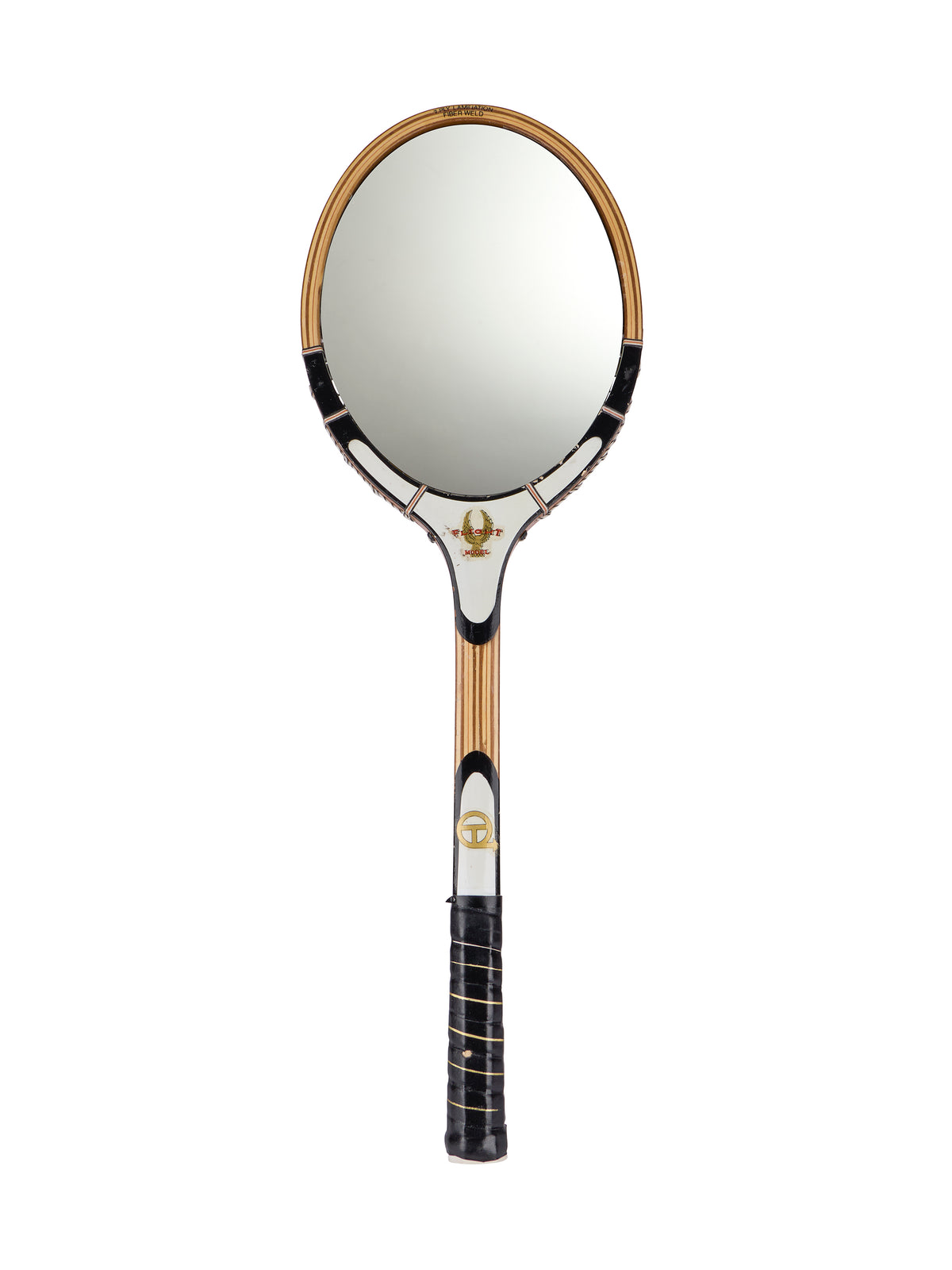 Vintage Tennis Racquet Mirror Ten Weston Table