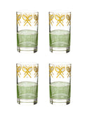 Vintage Tennis Racquet & Net Highball Glasses Weston Table