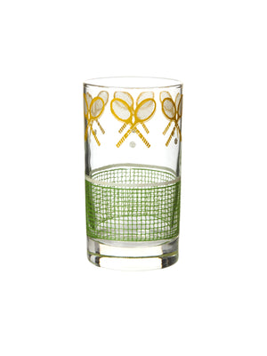  Vintage Tennis Racquet & Net Highball Glasses Weston Table 