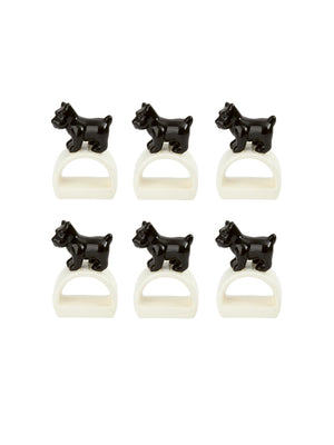  Vintage Thomas Obrien Scottie Dog Napkin Rings Weston Table 