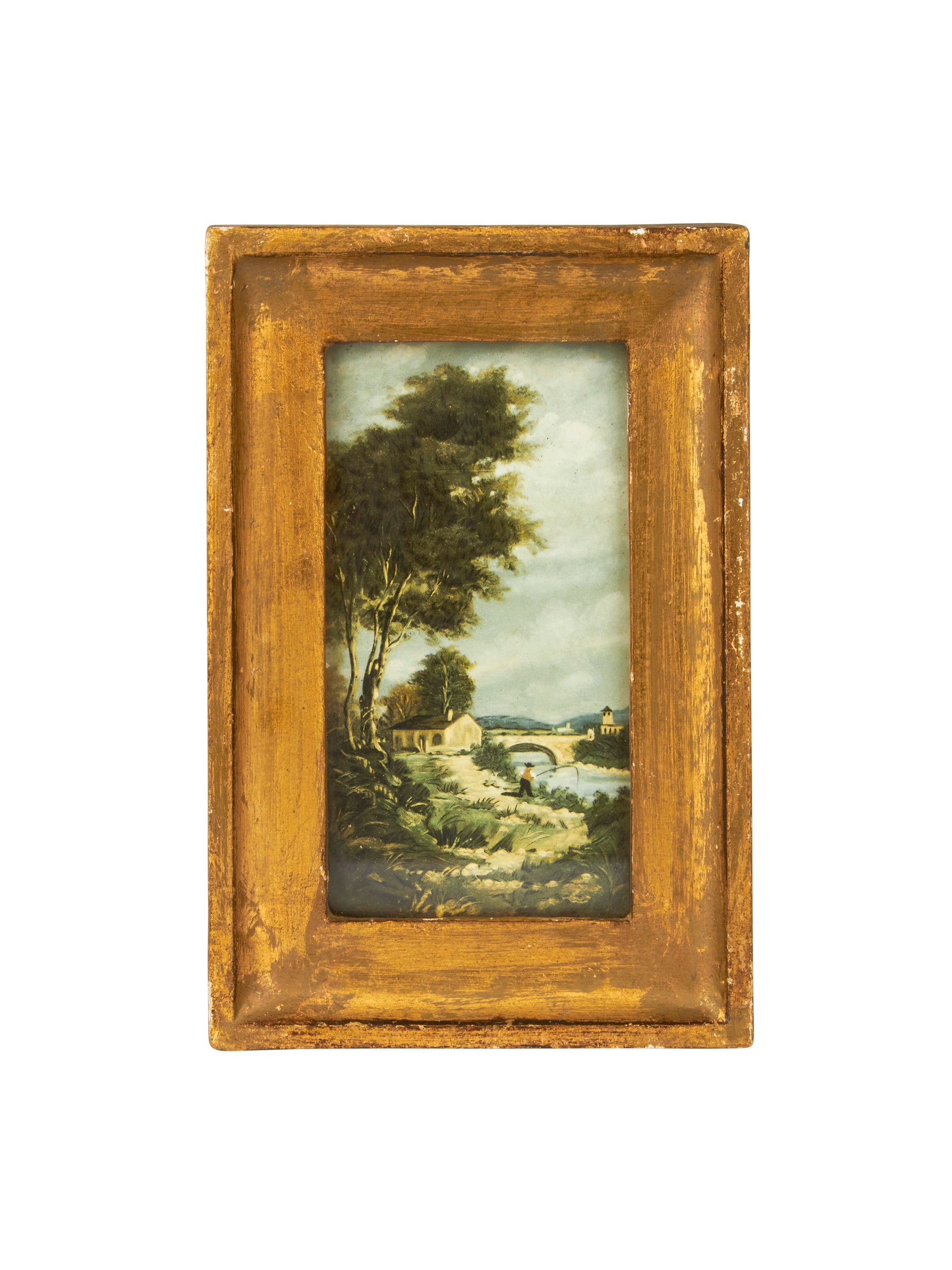 Vintage Tiny 18th Century Italian Landscape Weston Table