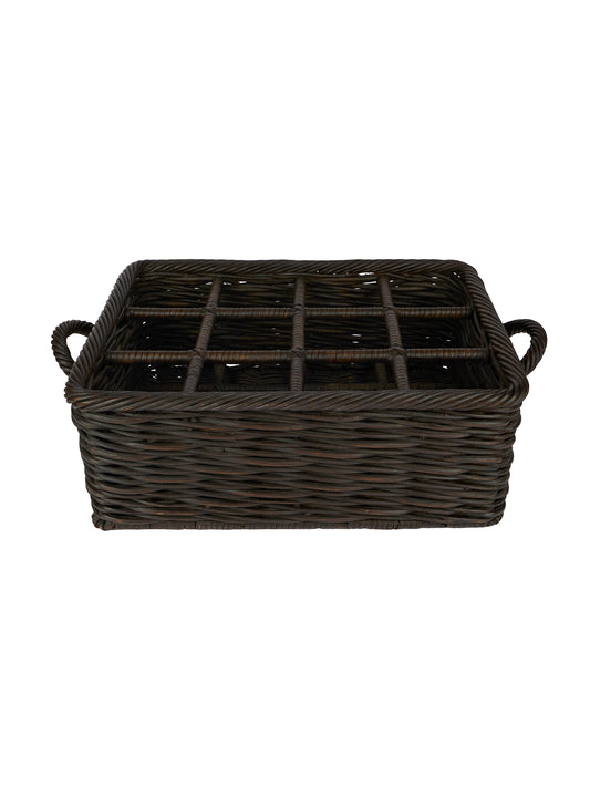 Vintage Twelve Bottle Wicker Wine Bottle Basket Weston Table