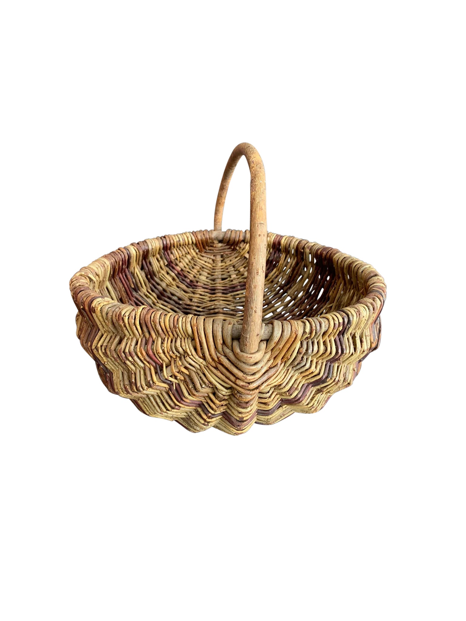Vintage Twig Basket with Handle Weston Table