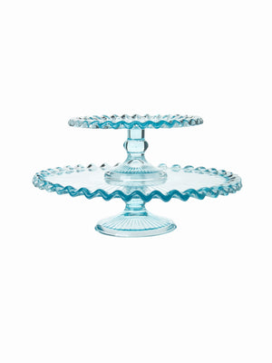  Vintage Two Tier Light Blue Cake Stand Weston Table 