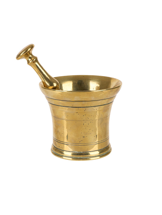 Vintage Victorian English Brass Mortar and Pestle Weston Table