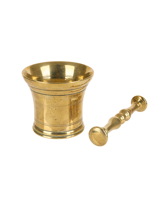 Vintage Victorian English Brass Mortar and Pestle Weston Table