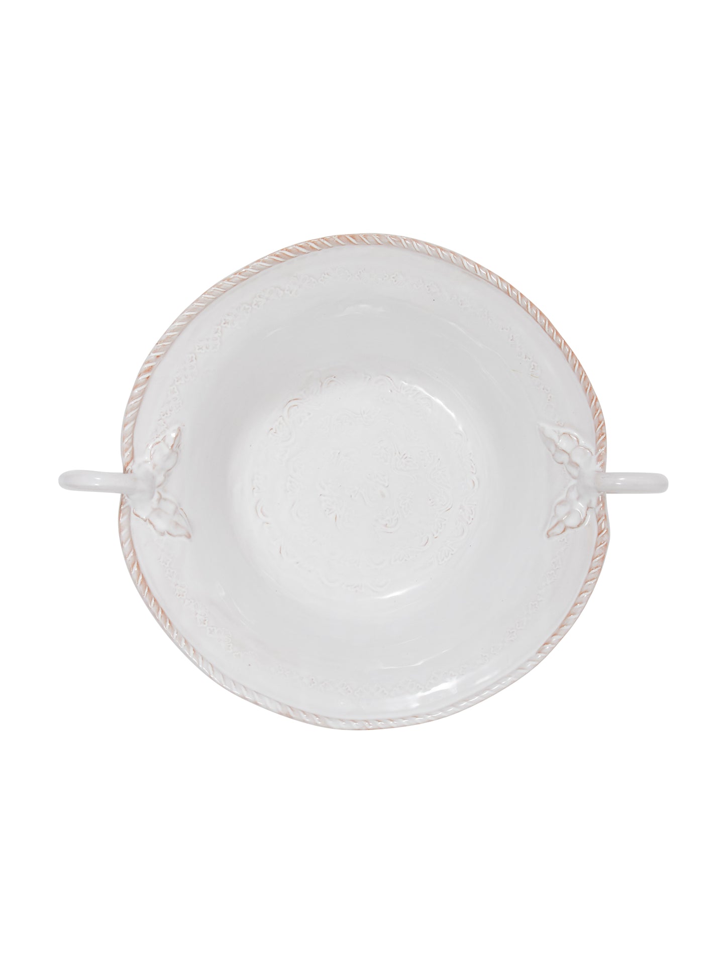 Vintage Vietri Bellezza White Large Serving Bowl Weston Table