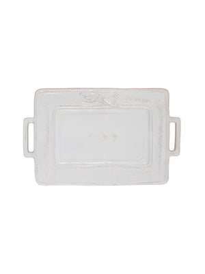  Vintage Vietri Bellezza White Rectangular Serving Platter Weston Table 
