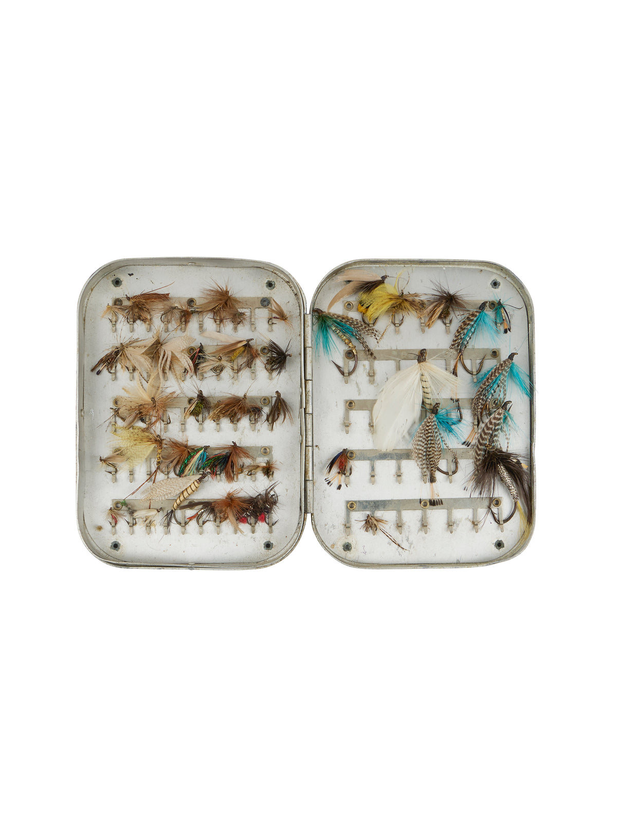 Vintage Wheatley English Fly Box 52 
Flies Weston Table