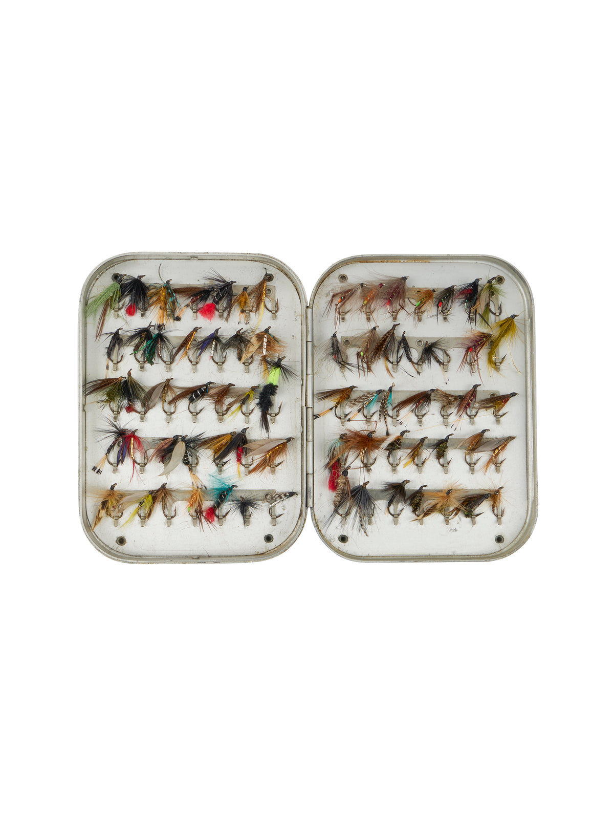 Vintage Wheatley English Fly Box 70 
Flies Weston Table