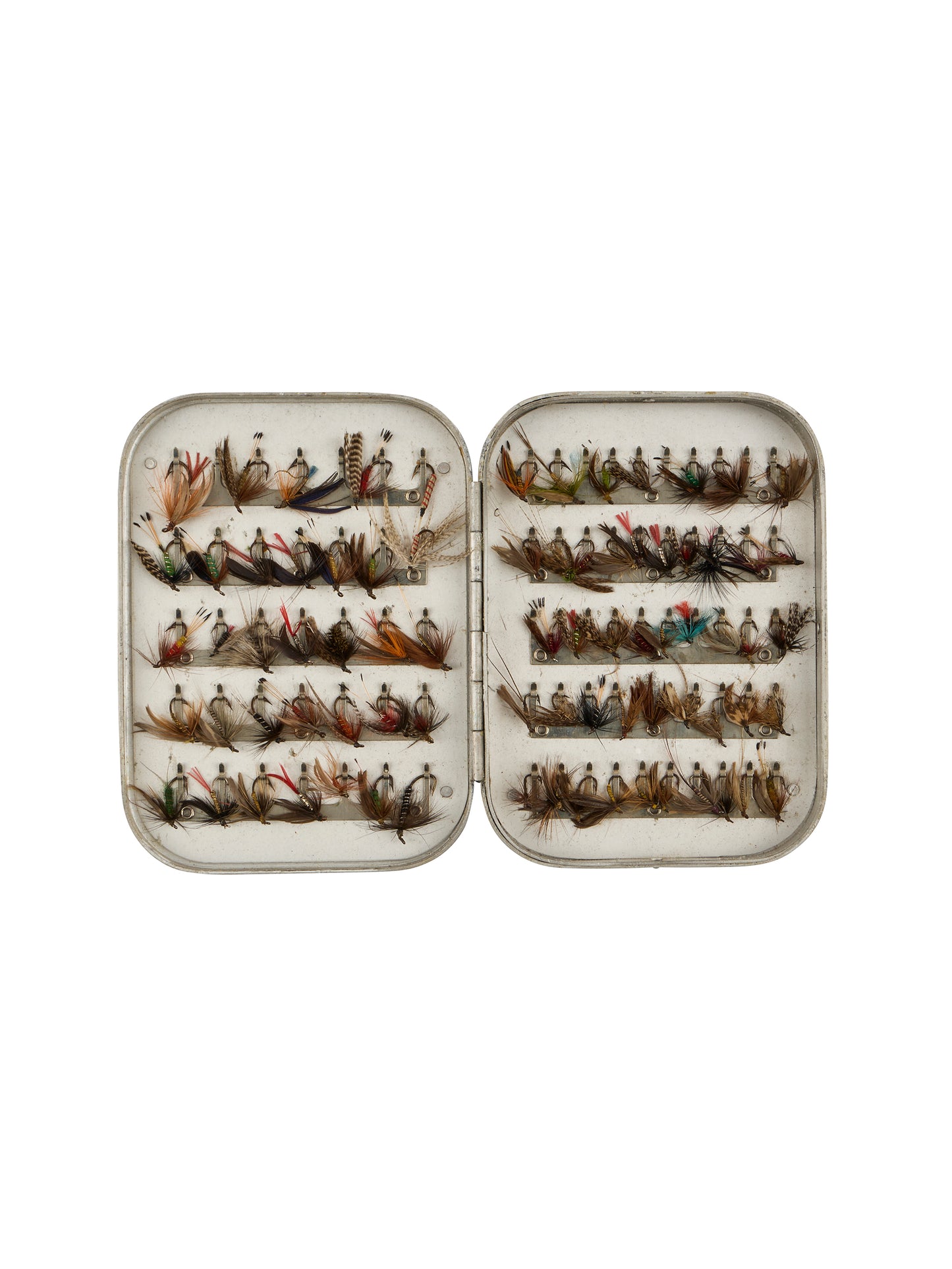 Vintage Wheatley Fly Box 60 Flies Weston Table