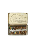 Vintage Wheatley Salmon Fly Box Kilroy Patent with Salmon Fly Gauge Weston Table