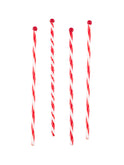 Vintage White and Red Peppermint Stick Swizzle Sticks Set of Four Weston Table