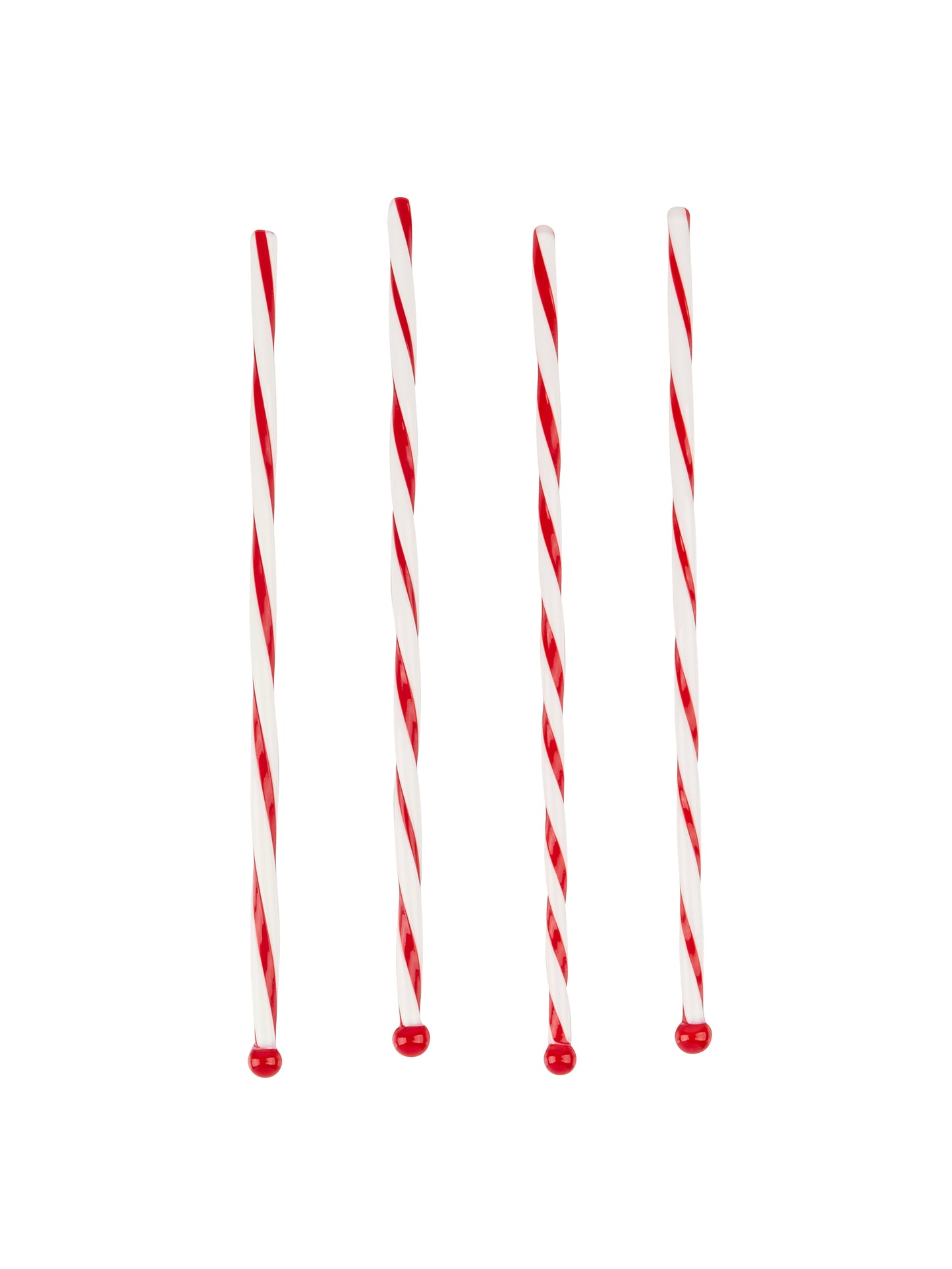 Vintage White and Red Peppermint Stick Swizzle Sticks