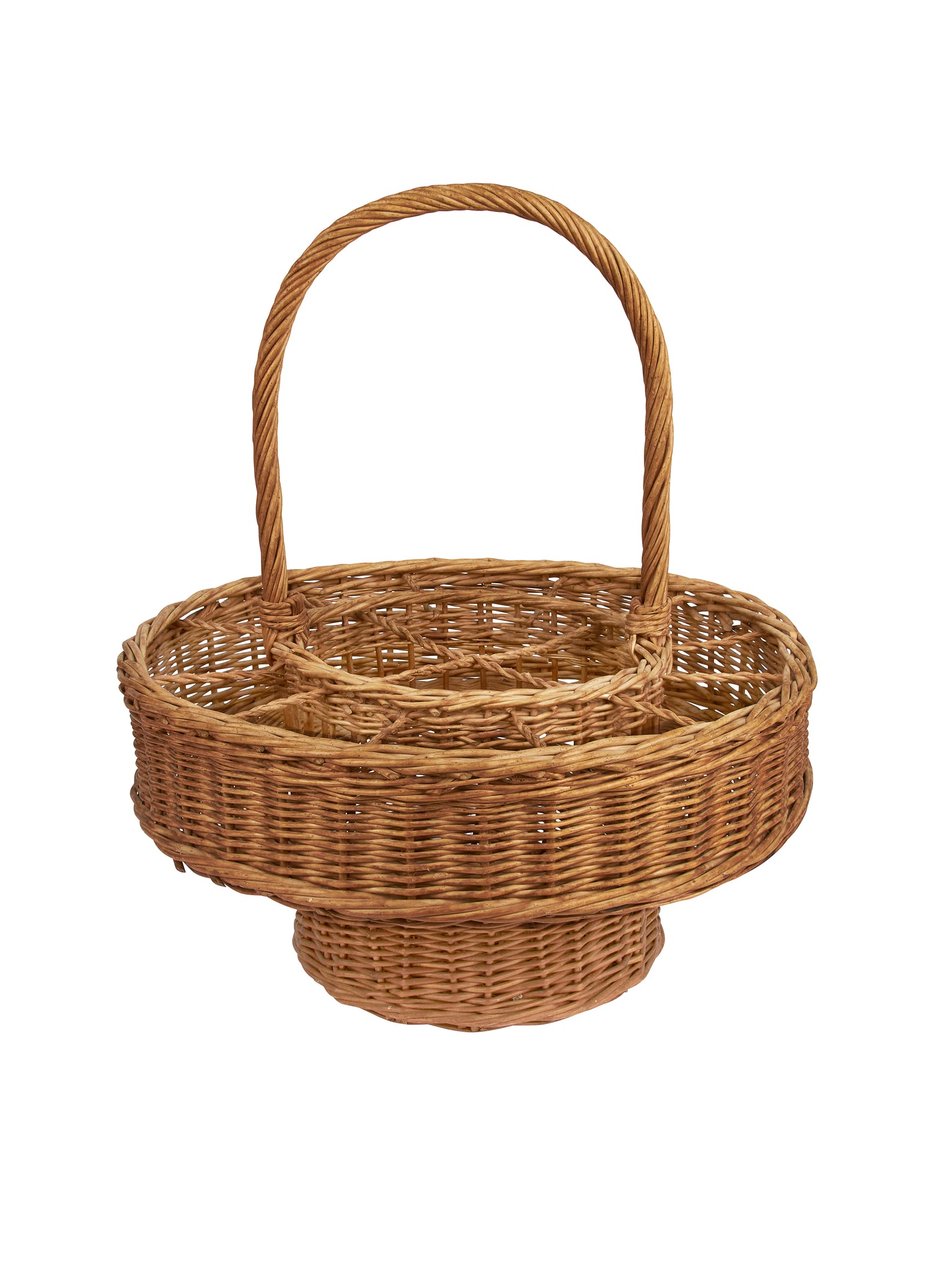 Vintage Wicker English Garden Party Drinks Basket Style Two Weston Table