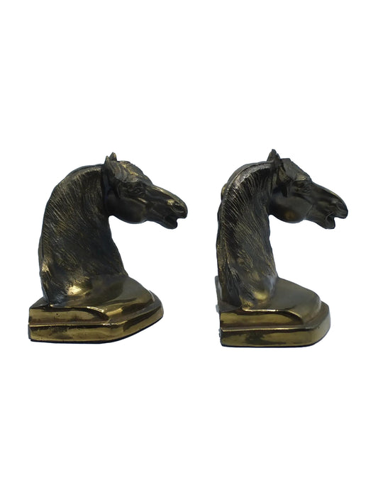Vintage Wild Horses Brass Bookends Weston Table