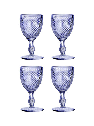  Violet Bicos Alfazema White Wine Goblets Set of Four Weston Table 