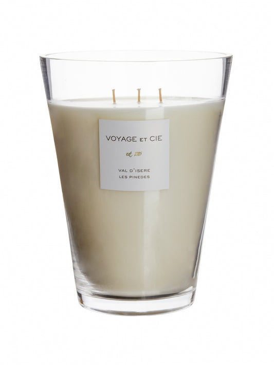 Voyage et Cie Les Val DIsere Les Pines Candle Collection Classic 8 Inch French Cut Vase Weston Table