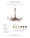 Lennox Branching Chandelier Tobacco Weston Table