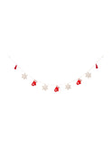 WT Mittens and Snowflakes Embroidered Wool Felt Garland Weston Table 