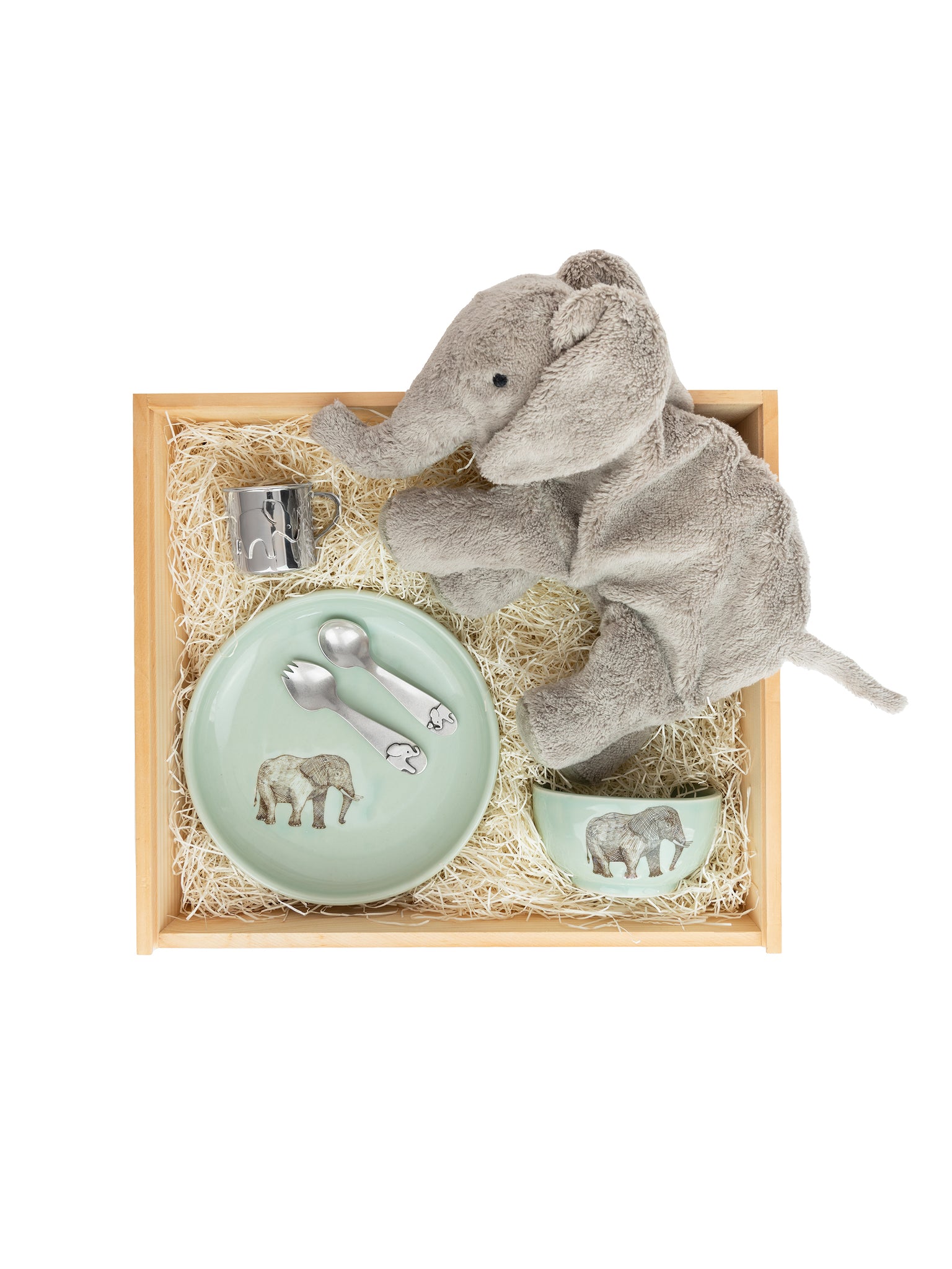 Safari Elephant Baby Gift Set Weston Table