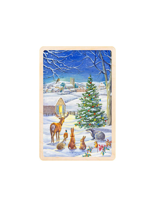 Waiting for Christmas Wooden Postcard Weston Table