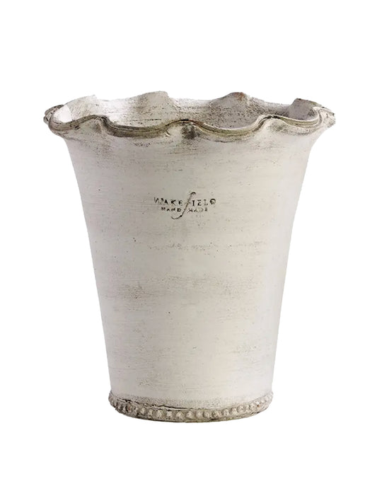 Wakefield Handmade Ruffled Vase White Weston Table