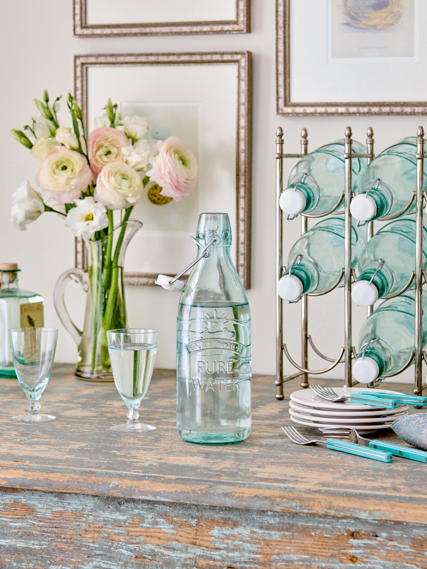 Water Tap Recycled Glass Bottle Weston Table