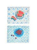 Watermelon and Cherries Two Sided Placemat Set Weston Table