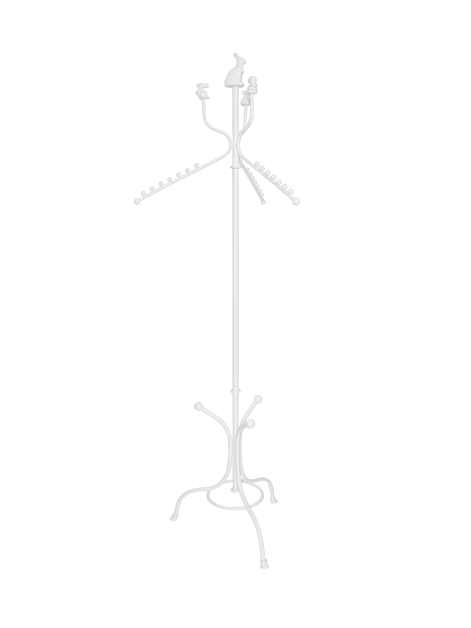 White Iron Bunny Clothing Rack Weston Table