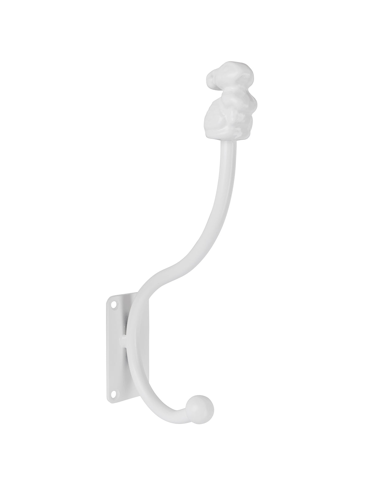 White Iron Bunny Wall Hook Weston Table