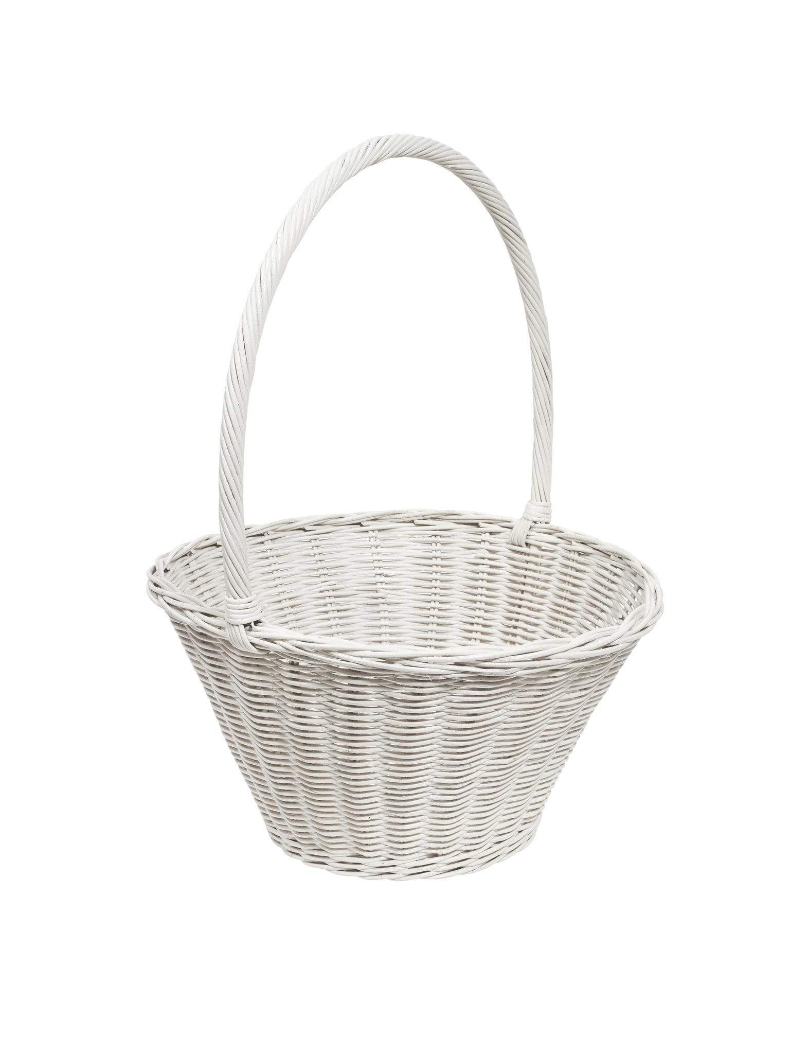 Wicker Easter Basket Large White Weston Table