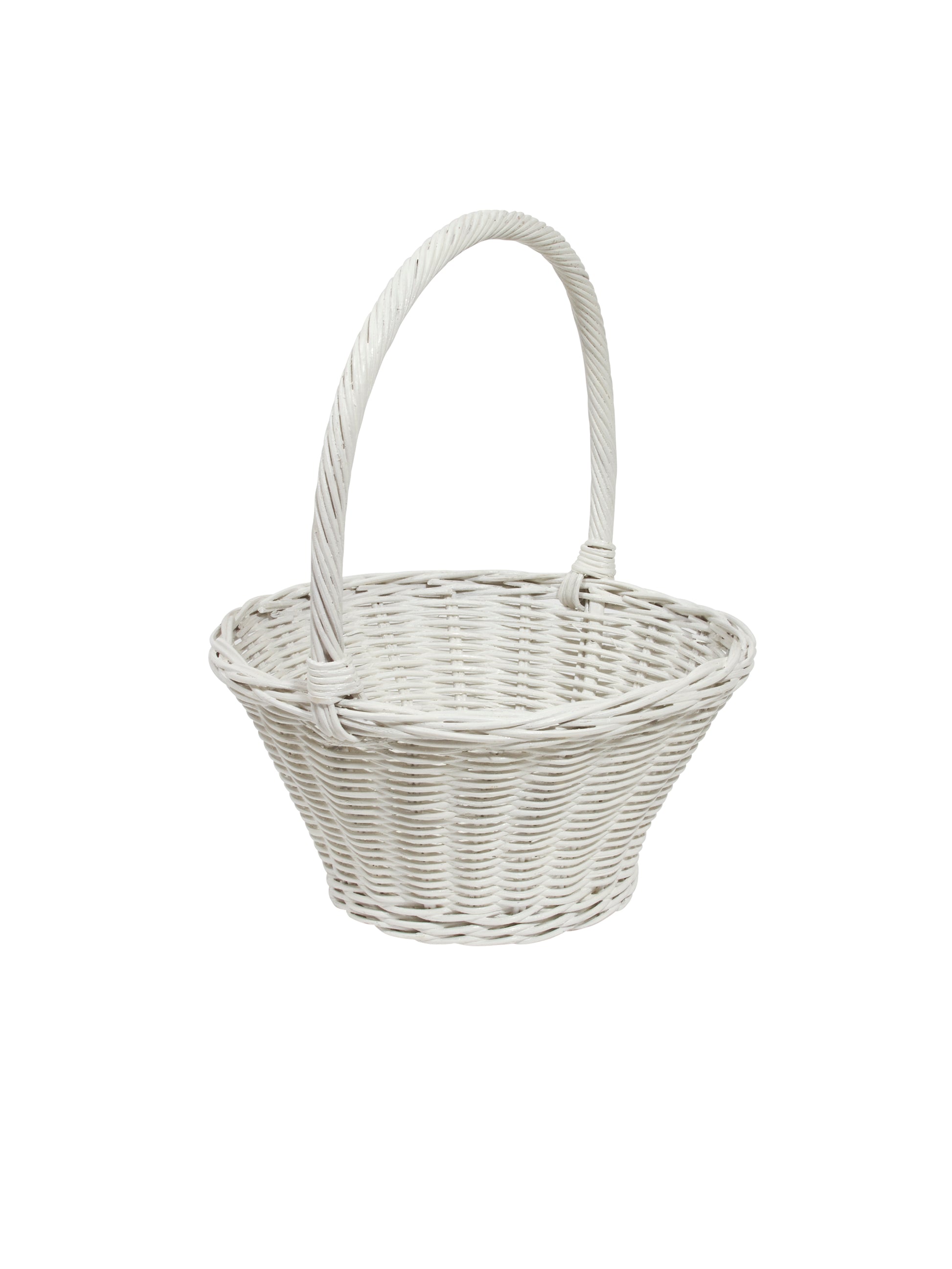 Wicker Easter Basket Medium White Weston Table